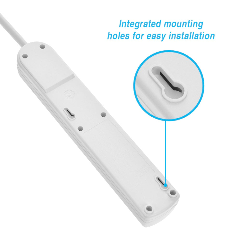 12Ft 6-Outlet Surge Protector 14AWG/3, 15A, 90J