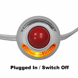 Lighted Foot Switch with 9Ft 3 Outlet Cord