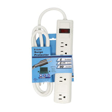 6Ft 6-Outlet Perpendicular Power Strip 90j
