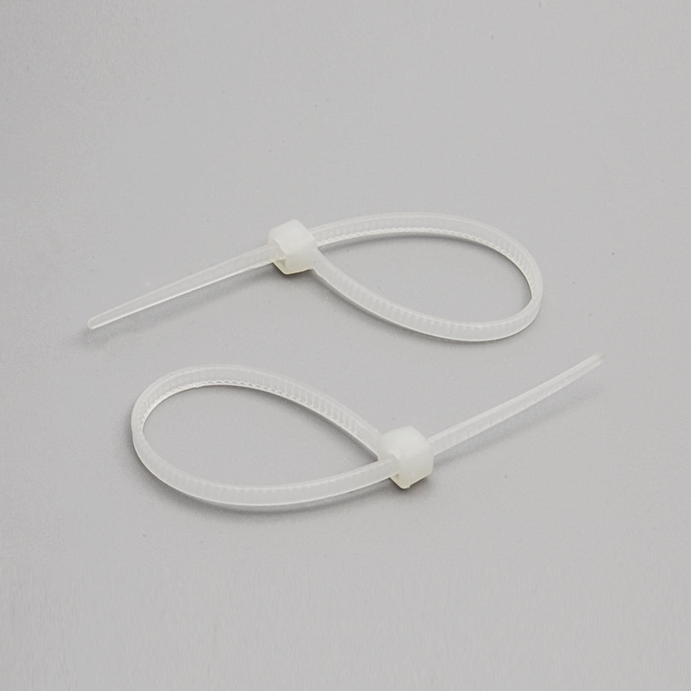 6" Nylon Cable Tie 40lbs Clear 100pk