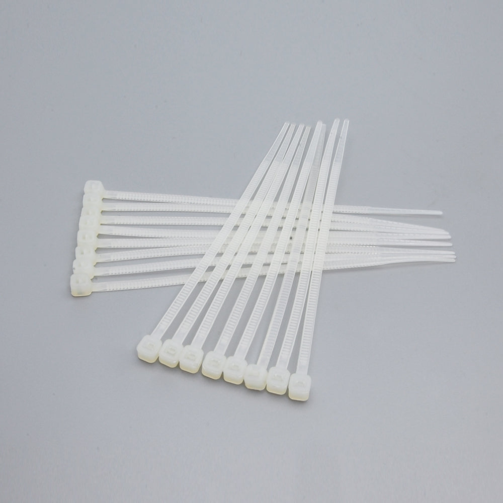 6" Nylon Cable Tie 40lbs Clear 100pk