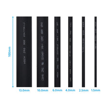 Heat Shrink Tube Kit, Black  (100pcs)