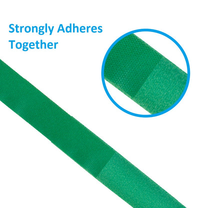 50Ft 0.8" Width Hook and Loop Strap Tape Green