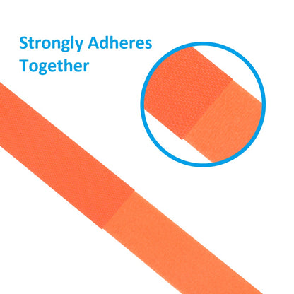50Ft 0.8" Width Hook and Loop Strap Tape Orange
