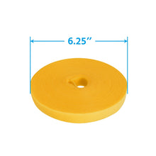 50Ft 0.8" Width Hook and Loop Strap Tape Yellow