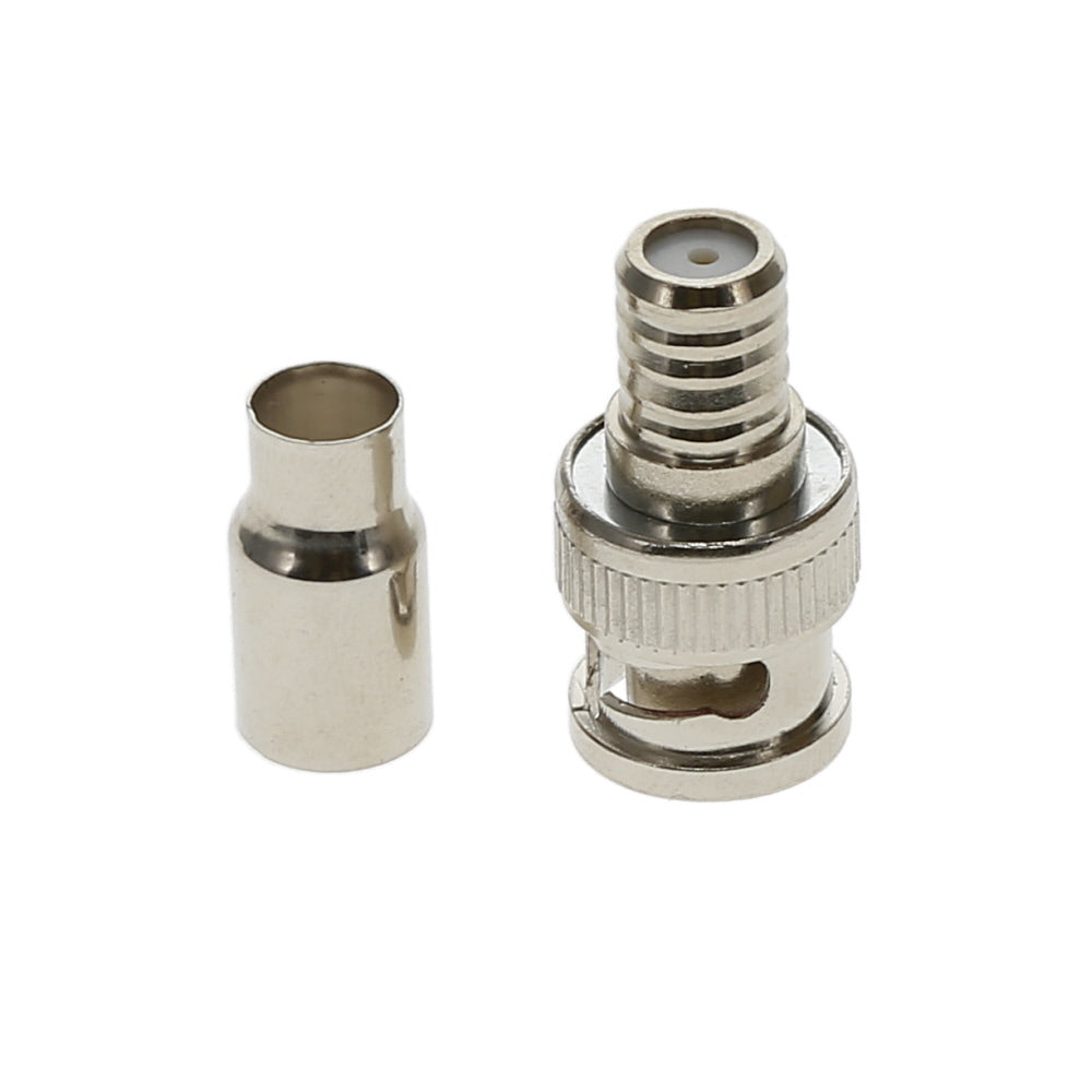 RG59 BNC Male Crimp-on Connector 2pc (Connector + Ferrule)