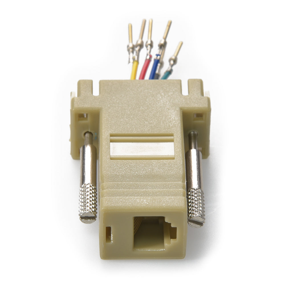 DB9-Male to RJ11/12 (6 wire) Modular Adapter Ivory