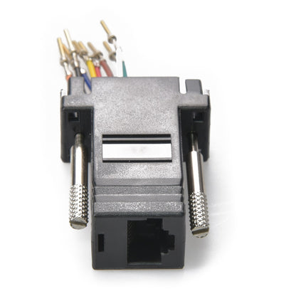 DB9 Female to RJ45 Modular Adapter, Black