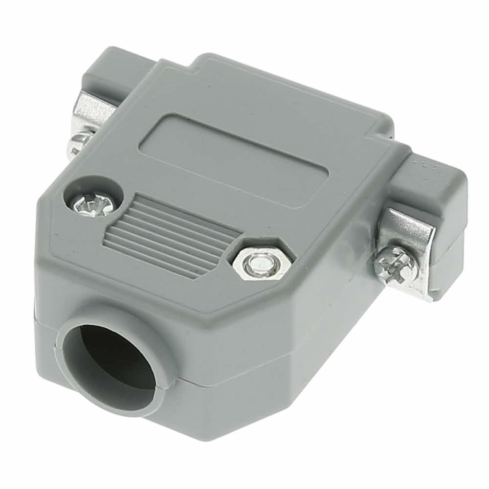 DB15 Plastic Hoods Gray Screw Type